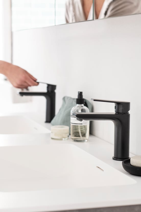Blaufoss Jason robinet de lavabo noir mat