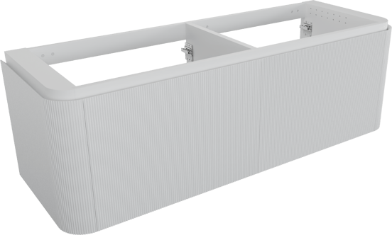 Balmani Moon zwevende wastafelonderkast 160 x 55 cm mat wit 2 lades vert. sym. Groef