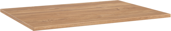 Storke Panton Einzelwaschtischplatte, Melamin in roher Eiche, 75 x 52 cm