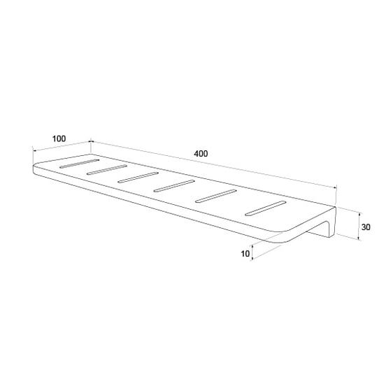 Blaufoss Leaf Brushed GunMetal 40cm