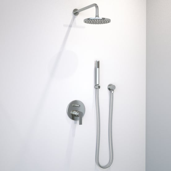 Blaufoss Round douchearm wandbevestiging 38cm chroom