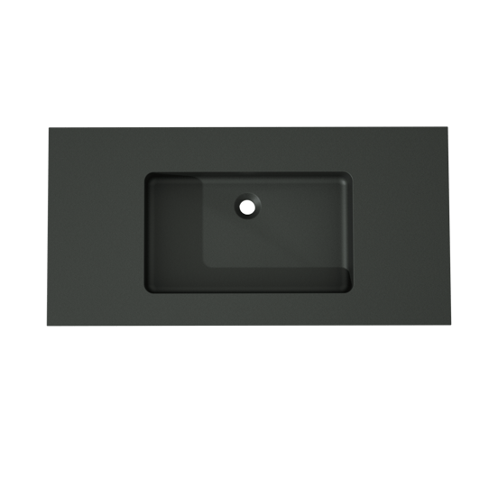 Storke Scuro enkele wastafel mat kwarts 105 x 52 cm