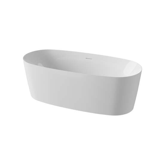 Luca Varess Sutilo ovaal vrijstaand bad 170 x 75 cm acryl Glanzend Wit
