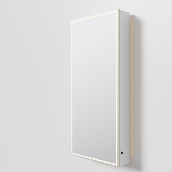 Balmani Mara spiegelkast 45 x 100 cm mat wit met spiegelverlichting en anti-damp