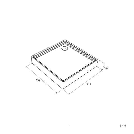 Luca Varess Talan douchecabine met schuifdeuren 80 x 80 cm helder glas mat zwart profiel