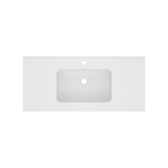 Linie Vano Einzelwaschtisch, Marmorkomposit matt, 100 x 46 cm