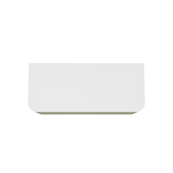 Balmani Moon meuble salle de bains suspendu 130 x 55 cm vert sauge avec Moon tablette simple ou double en solid surface blanc mat