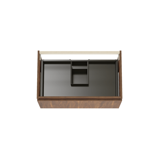 Balmani Sfera meuble sous-vasque suspendu 90 x 55 cm noyer Américain 2 tiroirs