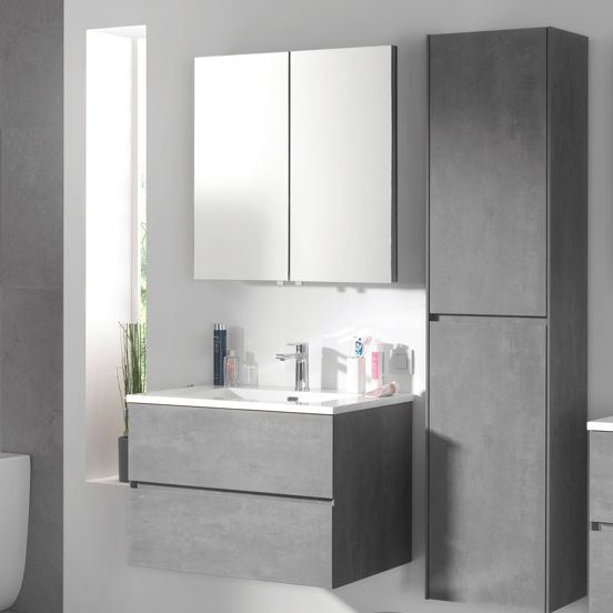 Storke Reflecta spiegelkast 60 x 75 cm beton donkergrijs