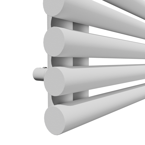 Vipera Avila enkele handdoekradiator 50 x 187 cm centrale verwarming mat wit middenaansluiting 1204W