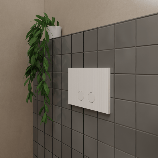 Presa Ribs bedieningspaneel Mat Wit voor UP320 of UP720 inbouwreservoir