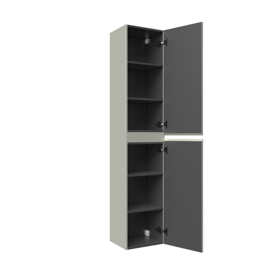 Linie Lado hängender Hochschrank Greige 35 x 30 x 170 cm