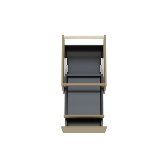 Balmani Sfera hängender Waschbeckenunterschrank: 45 x 55 cm, Dune, 2 Schubladen
