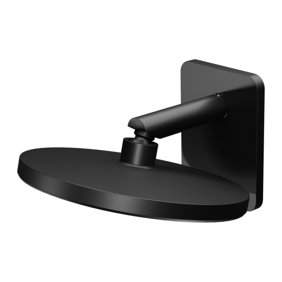 Blaufoss Onos 250 Duschkopf 25 cm, Wandmontage, mit Brausearm, Schwarz matt