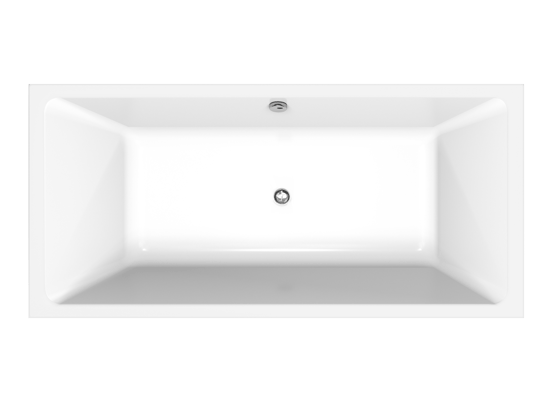 Luca Varess Sandrina baignoire encastrable double 190 x 90 cm acrylique Blanc Brillant