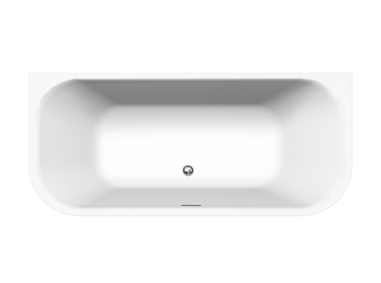 Luca Varess Mezzo baignoire semi-îlot 180 x 80 cm acrylique blanc mat