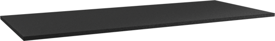 Storke Panton Einzel- oder Doppelwaschtischplatte, mattschwarze pulverbeschichtete mdf, 130 x 52 cm