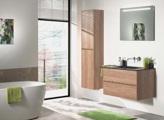 Storke Lucio Badspiegel mit Beleuchtung: Rechteckig, 85 x 65 cm, mit Anti-Beschlag Spiegelheizung