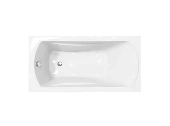 Linie Tessa Mini 1-Personen-Einbaubadewanne: 140 x 70 cm, Acryl, Weiß Glänzend