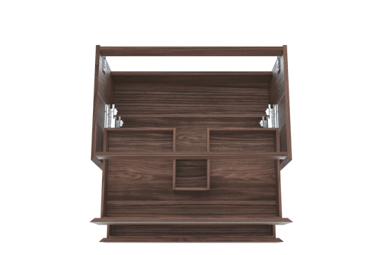 Balmani Mitra meuble sous-lavabo suspendu 90 x 55 cm placage noyer 2 tiroirs