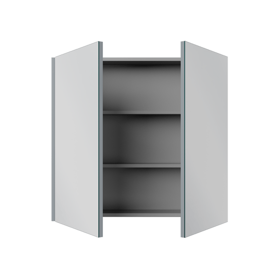 Linie Montro spiegelkast 80 x 75 cm blauw antraciet