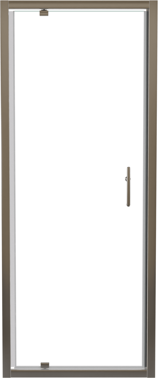 Linie Cadiz douche draaideur 80 cm x 190 cm Helder glas geborsteld chroom profiel