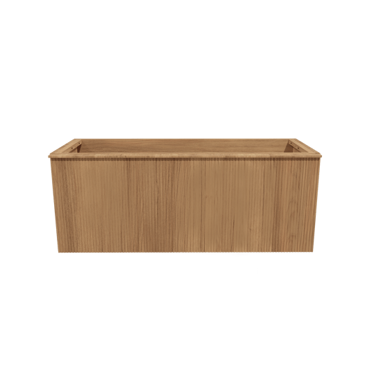 Balmani Forma zwevende wastafelonderkast 120 x 55 cm teak 2 lades vert. sym. groef