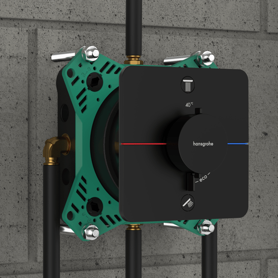 Hansgrohe Showerselect Comfort Q inbouw thermostaat 2 uitgangen mat zwart