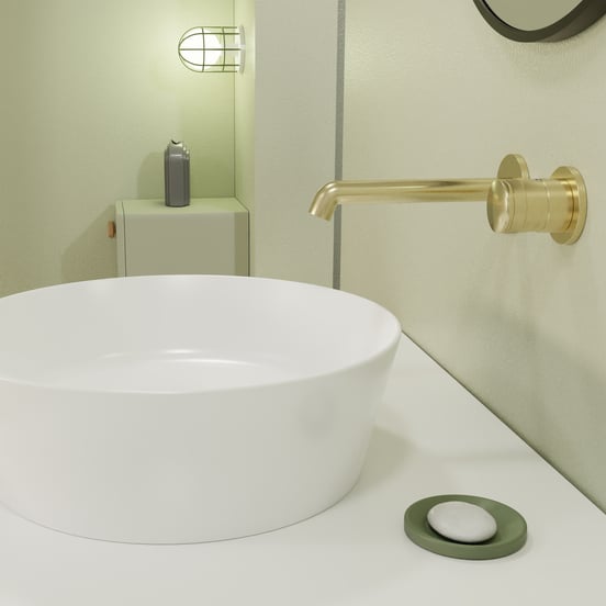 Blaufoss Pavilion inbouw wastafelkraan Brushed Champagne Gold