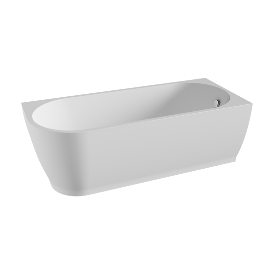 Linie Paulo baignoire d'angle droite simple 170 x 70 cm acrylique blanc mat