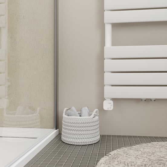 Vipera Vulcan sèche-serviettes Simple 60 x 180 cm chauffage électrique blanc mat raccordement latéral 1000W, résistance incluse