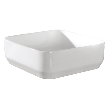 Luca Varess Messina vasque à poser porcelaine blanc brllant carré 36 x 36 cm