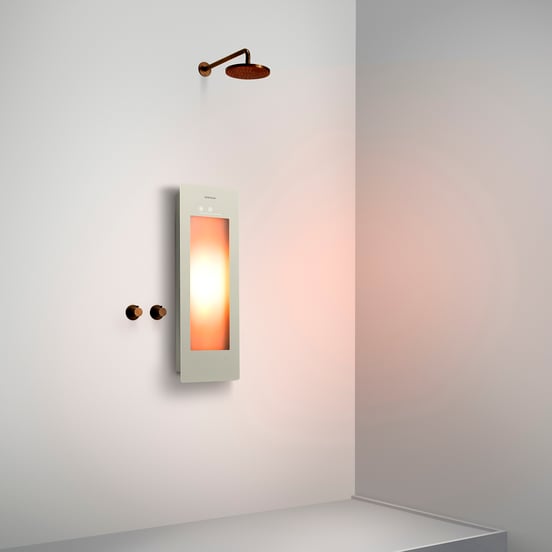 Sunshower Plus S Infrarot und UV Flache Aufputz Befestigung sand white