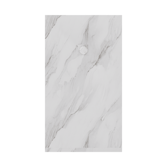 Luca Varess Suite receveur de douche 160 x 90 cm marbre composite Marble White 