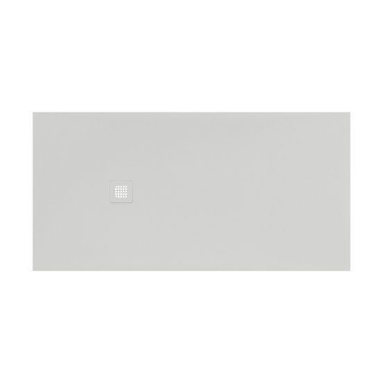 Luca Varess Classy douchebak 180 x 90 cm composietmarmer  mat wit rock structuur