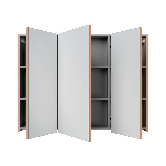 Linie Montro spiegelkast 100 x 75 cm cotto