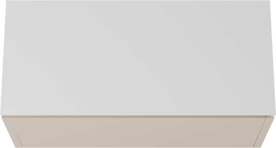 Balmani Eclips zwevend badmeubel 120 x 55 cm Sandbeige met Eclips enkel of dubbel wastafelblad in Solid Surface mat wit