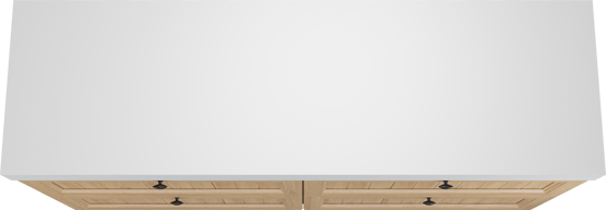 Balmani Lemon freistehendes Möbelstück Set: 180 x 55 cm, Naturbelassene Eiche Furnier, mit Dominus Einzel- oder Doppel Waschtischplatte, Weiß matt