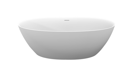 Luca Varess Dias baignoire îlot ovale 170 x 82 cm acrylique blanc mat