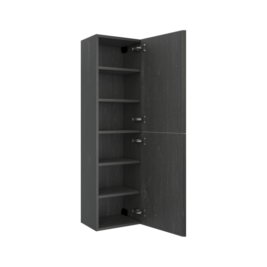 Balmani Fila colonne salle de bains suspendue placage chêne noir 42 x 30 x 150 cm