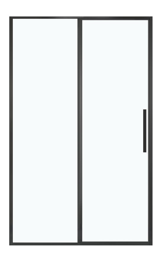 Luca Varess Morano porte pivotante 120 x 190 cm verre transparent profil noir mat