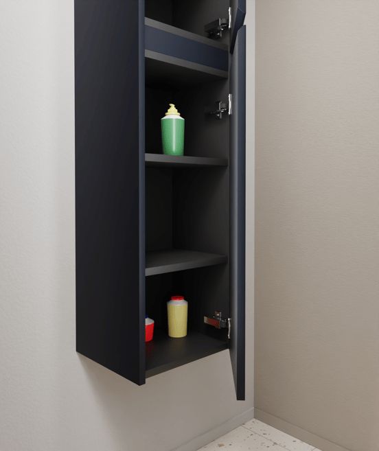 Storke Seda zwevend badkamerkast Nachtblauw 40 x 35 x 170 cm