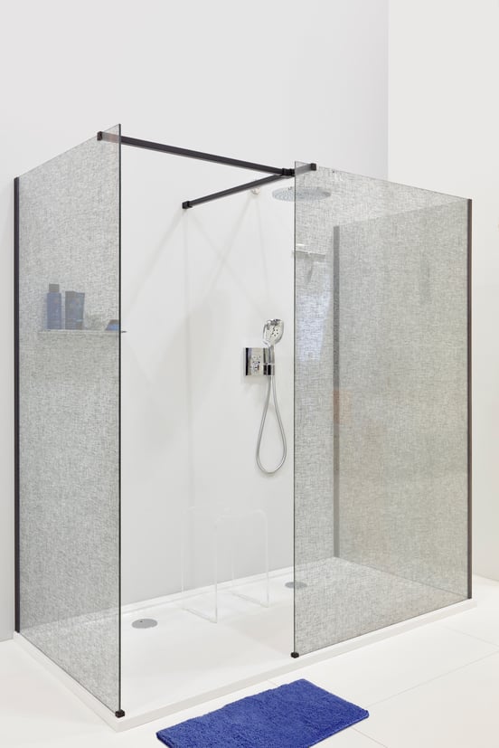 Luca Varess Soft douchebak 200 x 100 cm acryl glanzend wit