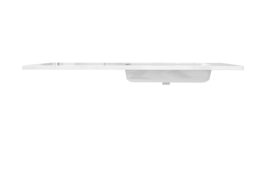 Storke Diva asymmetrisch rechtse wastafel glanzend composiet marmer 130 x 52 cm combinatie kast 45 cm