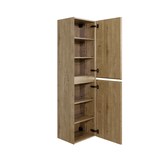 Balmani Mitra hängender Badhochschrank Eiche Rauh 45 x 35 x 169 cm