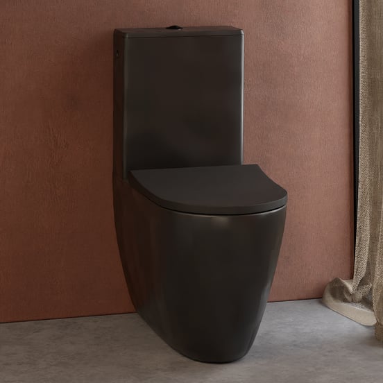 Luca Varess Vinto staand toilet mat zwart randloos