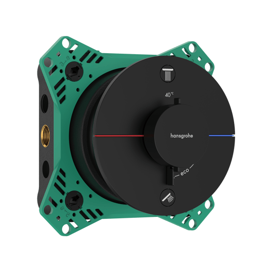 Hansgrohe Showerselect Comfort S inbouw thermostaat 2 uitgangen mat zwart