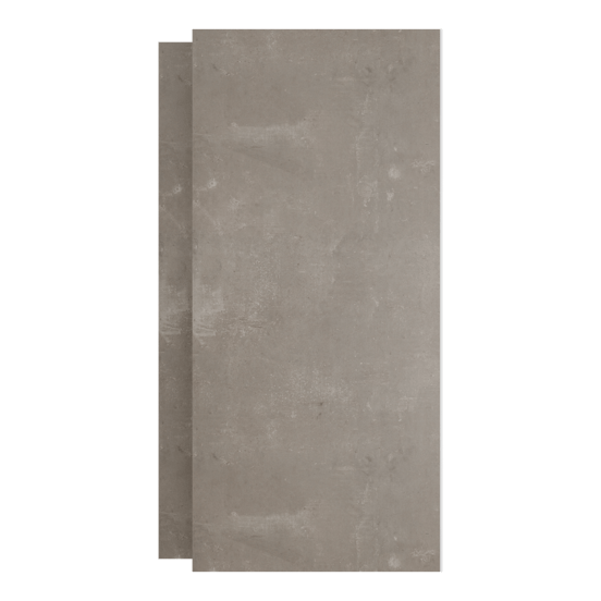 Luca Varess Groovy douchewandbekleding set 2 x 120x260 cm, SPC, Pemba Warm Grey