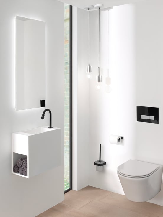 Balmani Style fonteintje 45 x 20 cm Mat Witte Solid Surface