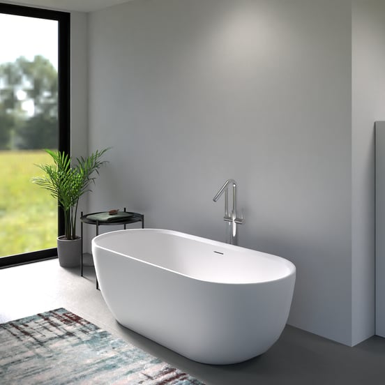 Blaufoss Round Move robinet de bain îlot avec douchette chrome brillant